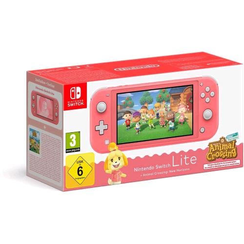 Nintendo Switch Lite Corallo + Animal Crossing: New Horizons